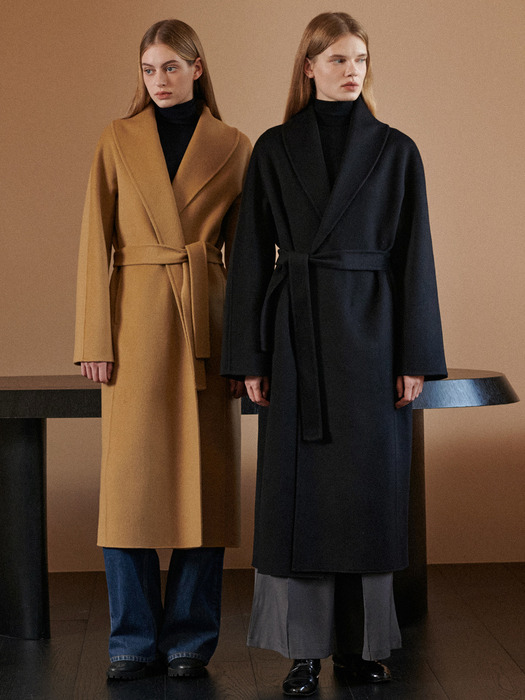 Cashmere Handmade Shawl Coat [2 Colors]