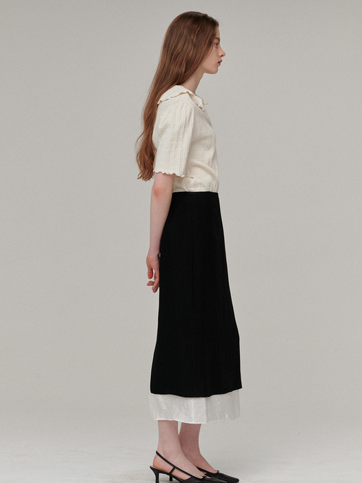 Two layers colourway skirt - Black