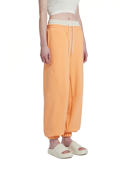Double waistband Lounge Pants_Orange