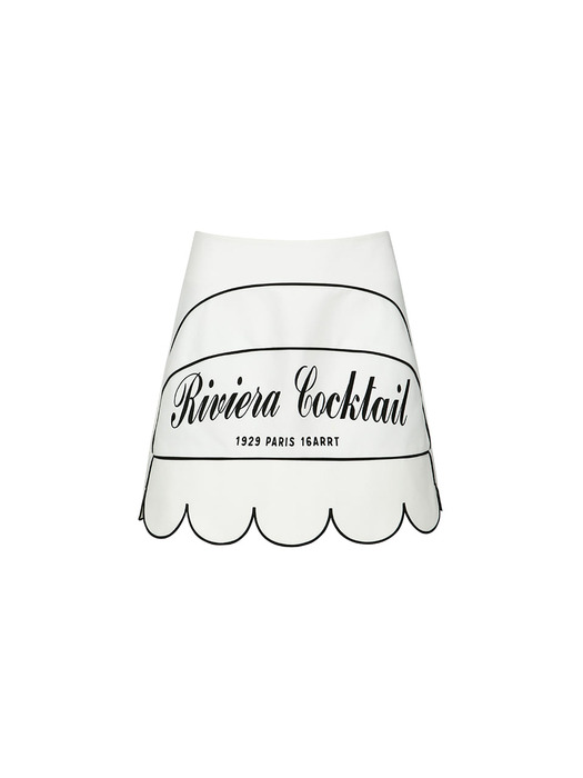 ARCHED DETAIL SKIRT_WHITE
