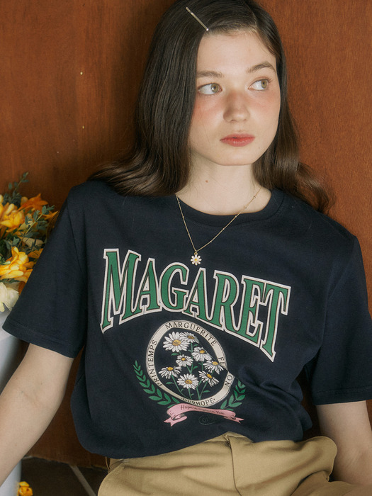 Margaret Artwork T-shirt - Navy