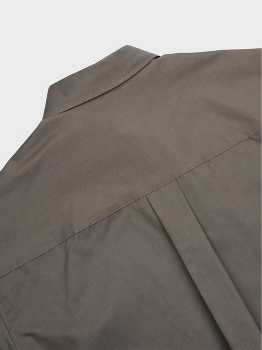 PEACH WASHING OVER SHIRT_DARK BEIGE