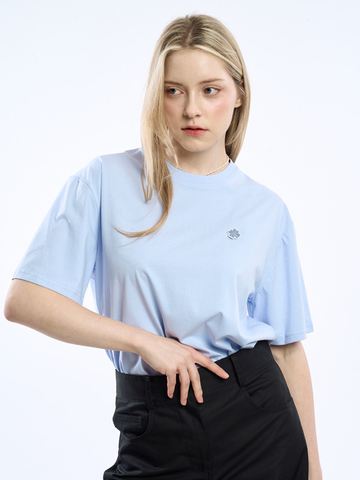 Basic Clover Wappen Daily T-Shirt_Blue