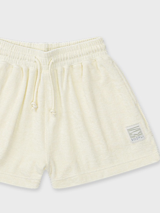 Organic cotton terry shorts in Lime (오가닉코튼 테리 쇼츠 라임)