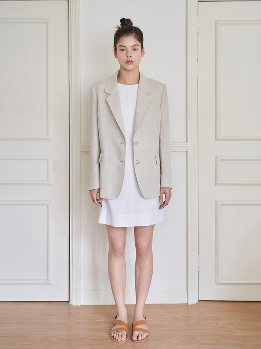 24N summer linen relax-fit jacket [NAT]