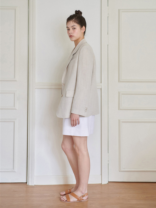 24N summer linen relax-fit jacket [NAT]