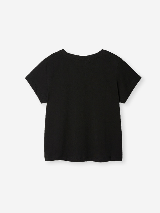 basic crop t-shirt_black