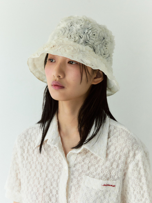 Gypsy Rose Bucket Hat (Cream)