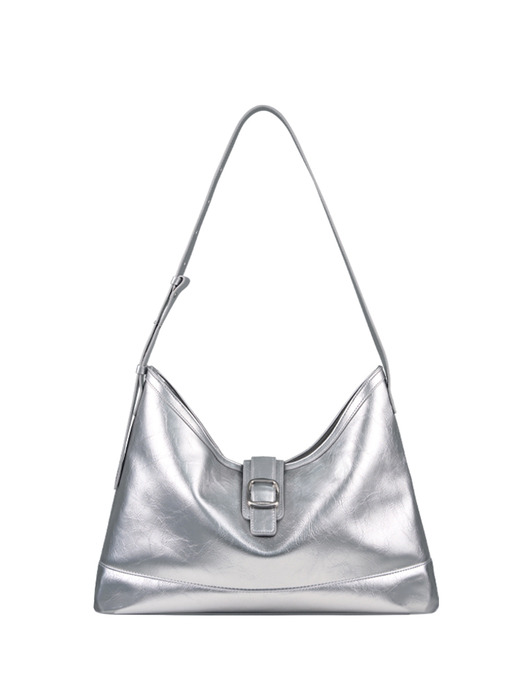 veil bag - crinkle silver