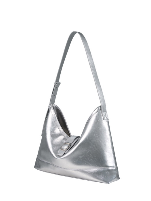 veil bag - crinkle silver