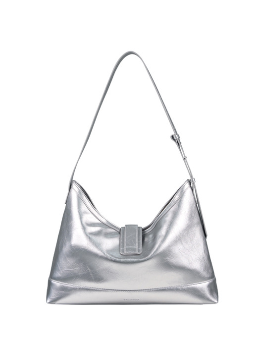 veil bag - crinkle silver