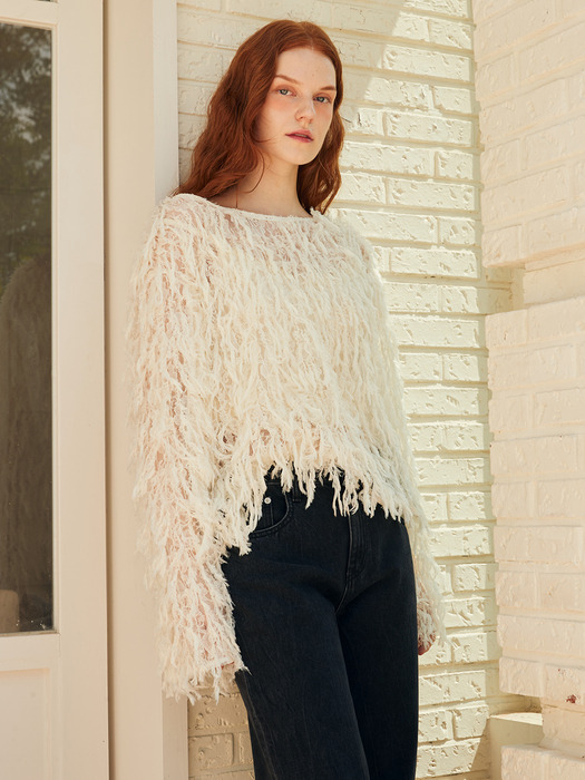 LACE TASSEL BLOUSE_CREAM