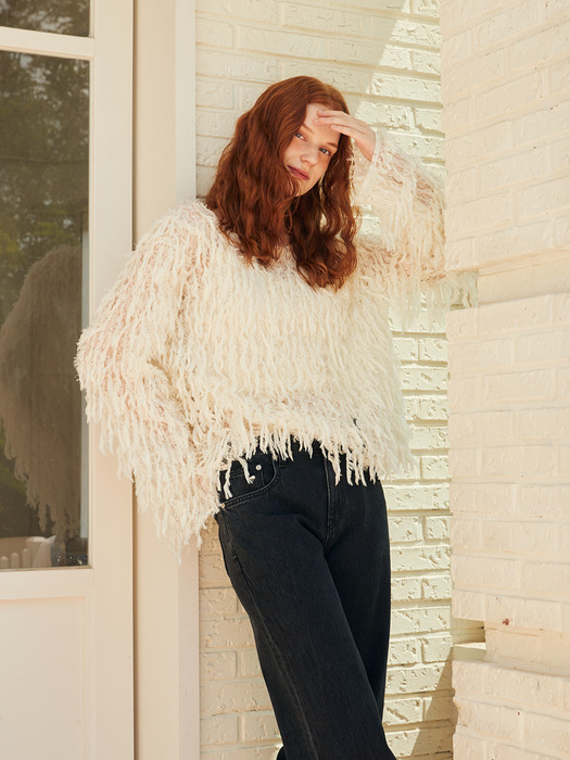 LACE TASSEL BLOUSE_CREAM