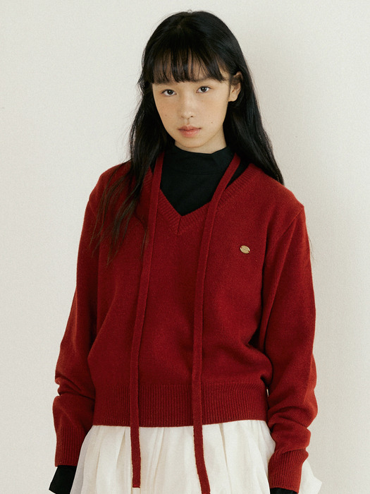 [2차리오더][wool] marshmallow knit 226 (red)