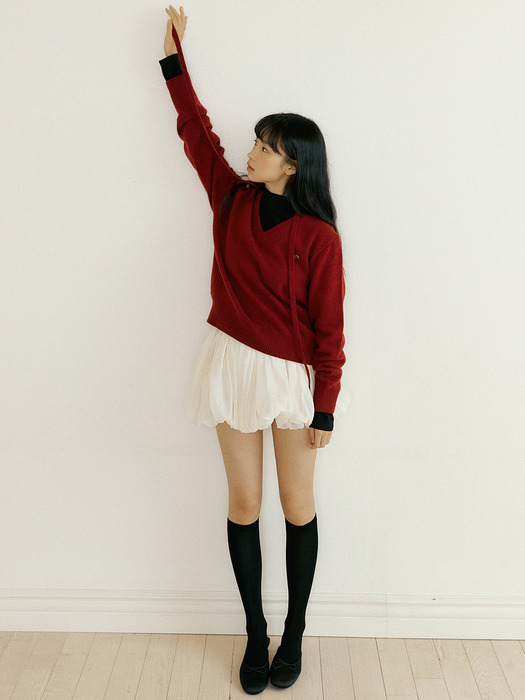 [2차리오더][wool] marshmallow knit 226 (red)