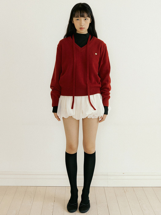 [2차리오더][wool] marshmallow knit 226 (red)