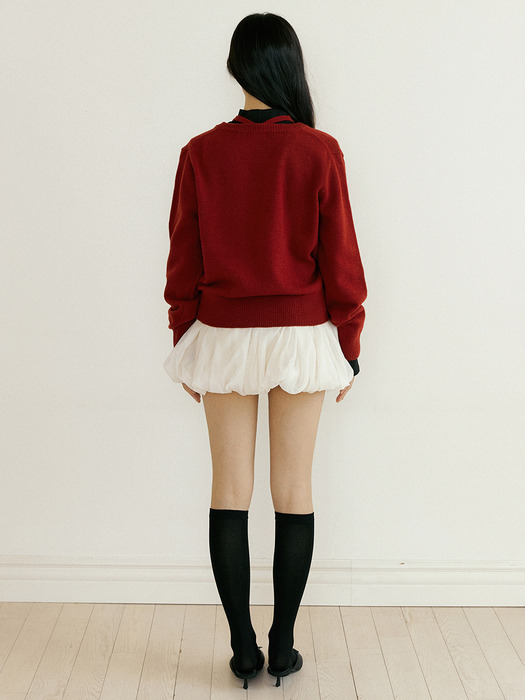 [2차리오더][wool] marshmallow knit 226 (red)