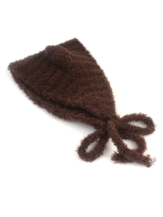 Bear Ear Wamer Brown Bonnet Hat 귀달이모자