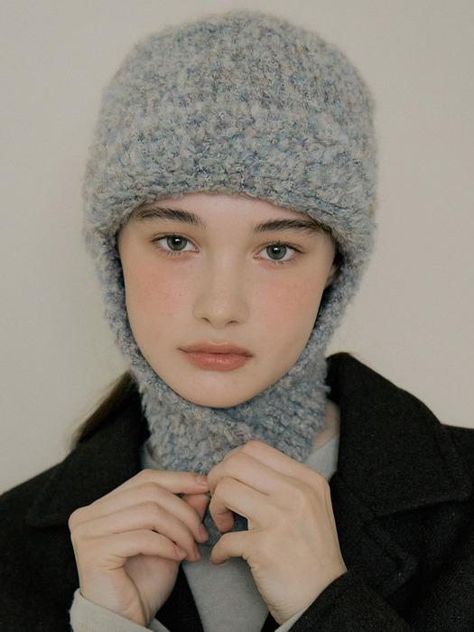 SOFT EARFLAP HAT MINT GRAY