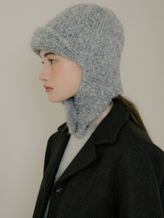 SOFT EARFLAP HAT MINT GRAY