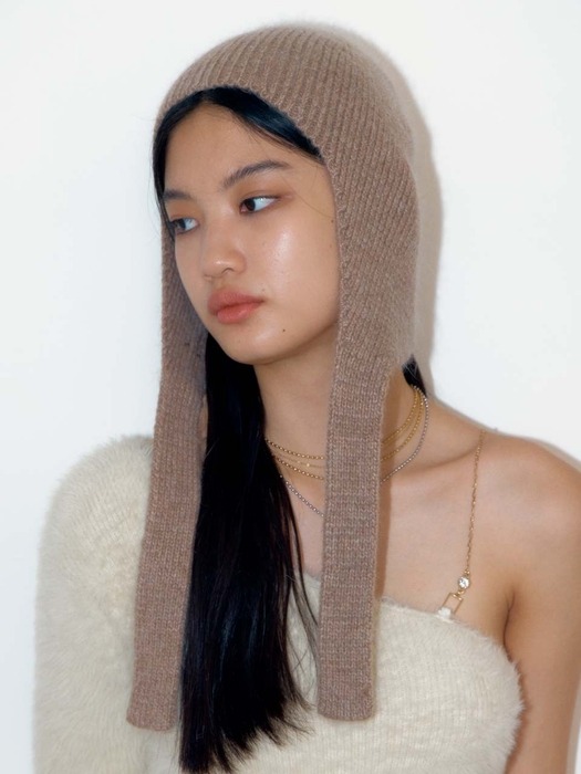 angora knit beanie