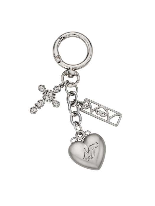 heart union keyring-silver