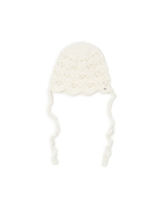 lotsyou_Snowflake Knit Hat White