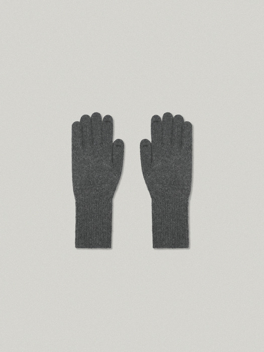 ROUND LOGO GLOVES [GRAY]