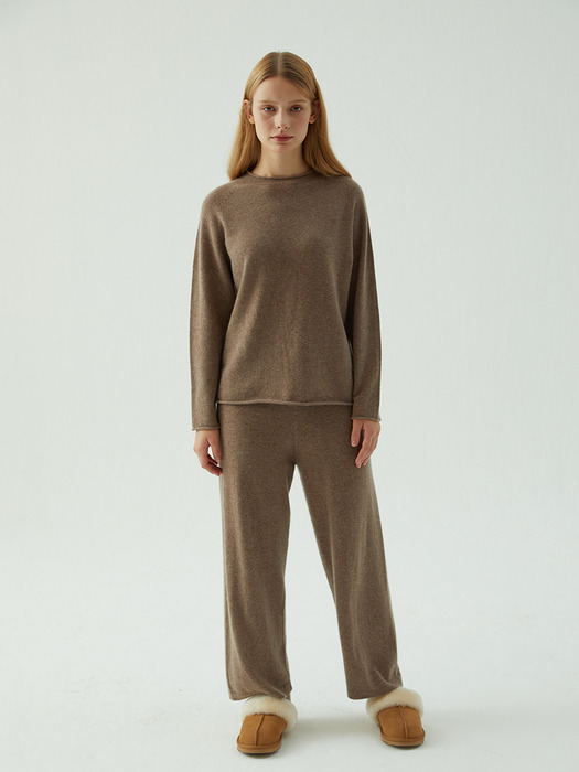 [LEPURE]Cashmere 100 WholGament knit Pants