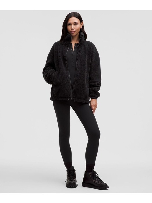 50% ▼ 텍스쳐드 플리스 신쳐블 풀집 - BLK