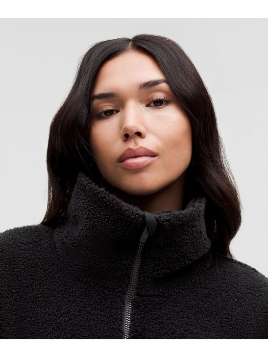 50% ▼ 텍스쳐드 플리스 신쳐블 풀집 - BLK