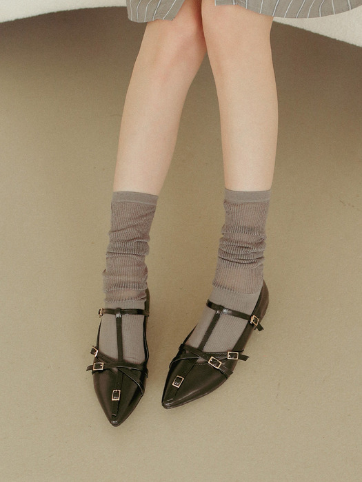 [리퍼브]rfb7072 point T strap maryjane flat _ 3colors