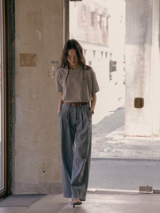 Textured washing classic denim pants TISU01DP01_Blue - Image 2