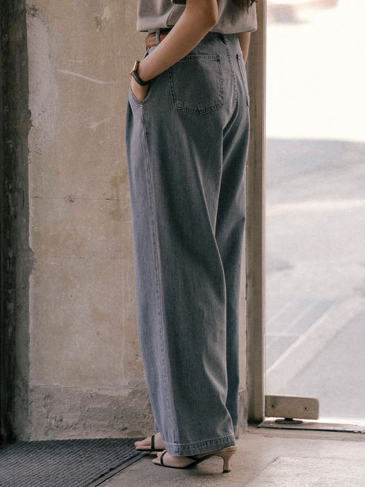Textured washing classic denim pants TISU01DP01_Blue - Image 3