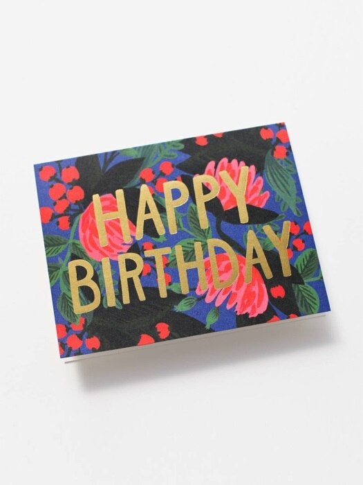 Floral Foil Birthday 생일 카드