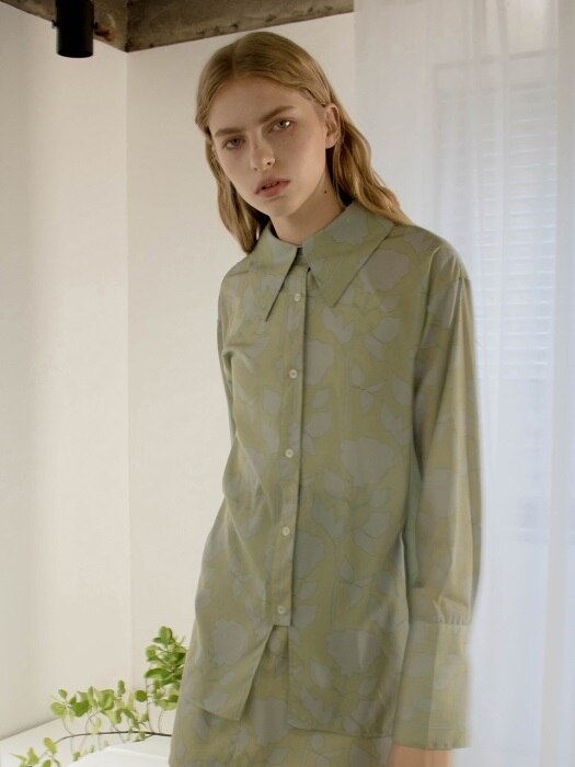 Rose sauvage blouse (green)