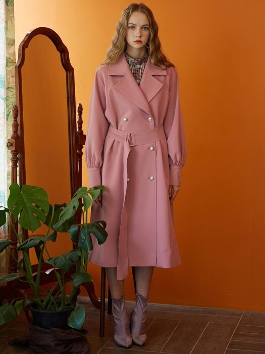 PINK TRENCH COAT
