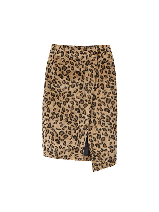 ASYMMETRIC LEOPARD SKIRT apa269w(Leopard)