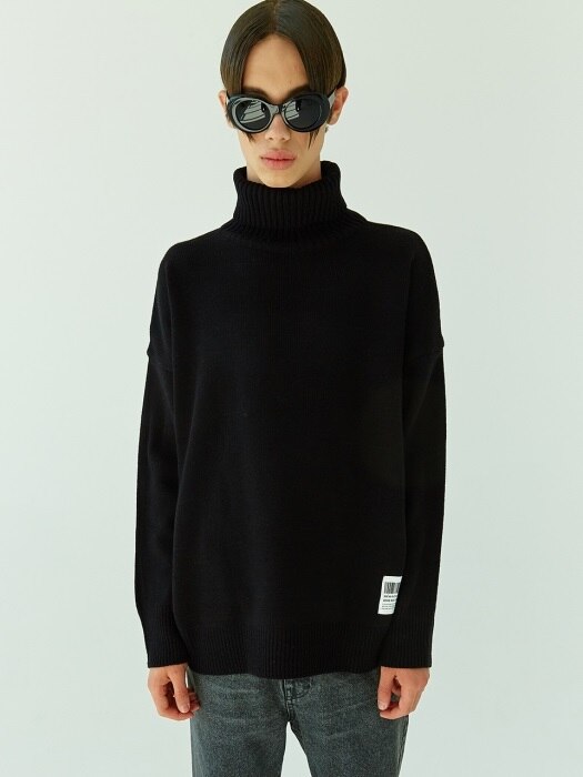 18FW 06 basic turtleneck knit (black)