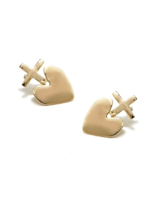 Heart point Earrings 하트 포인트 심플 귀걸이