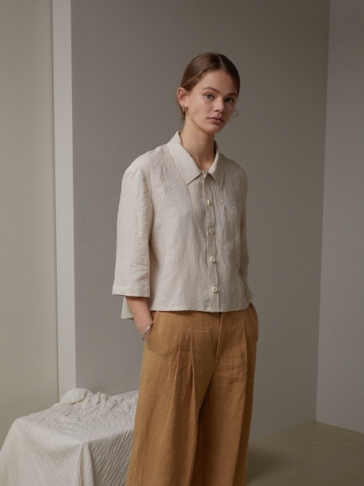 COLSON LINEN SHIRTS (OATMEAL)