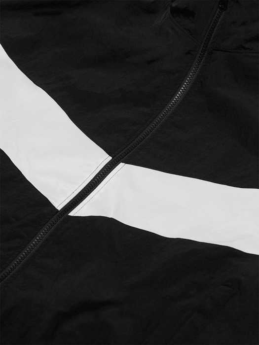 Contrast Track Jacket - Black/white