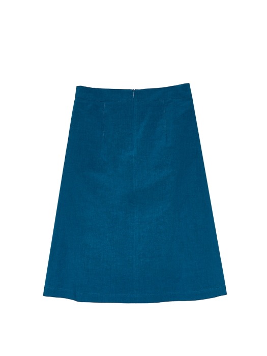 linen-blend pintuk skirt