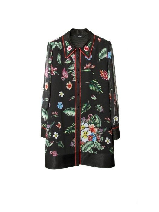 UWS-SS13 tropical mini dress[black(WOMAN)]