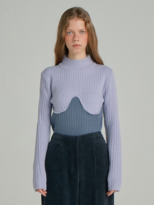 Coloration Sweater Top_Lavender