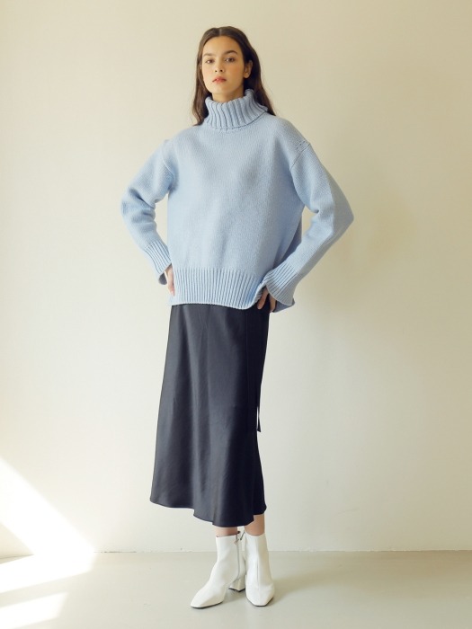 19FW CASHMERE PULLOVER /BLUE
