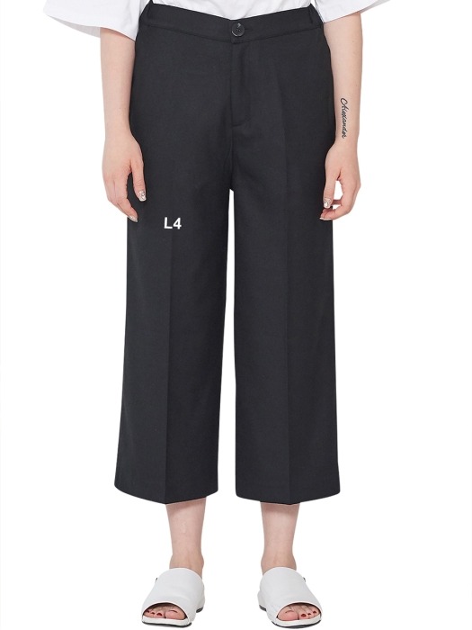 cropped wide trousers