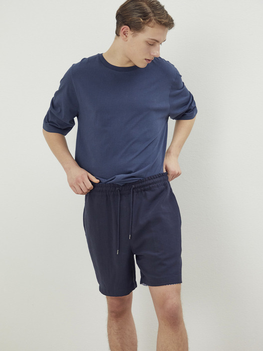 REVERSIBLE STRIPE SHORTS NAVY