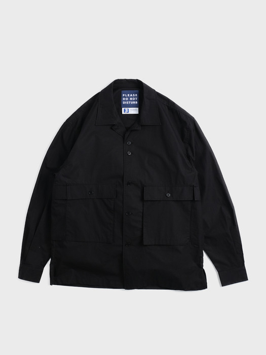 Oversiezed 5 Pocket Shirts Jacket (Black)