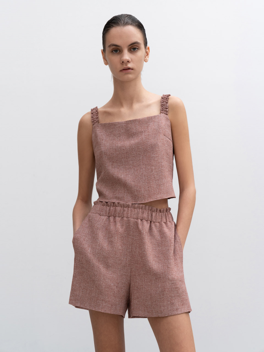 CO-ORD TIE FRONT TOP AND SHORT